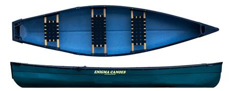 Enigma Canoes Square Stern Family Canoe That Can Take A Motor Green