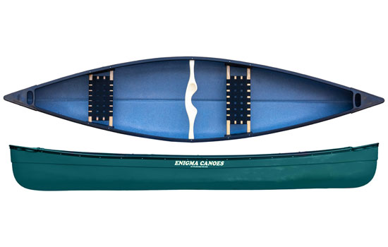 Enigma Canoes Tripper 14 A Short Stable Family Open Canoe That Can Take 2 or 3 Seats Green