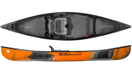 Old Town Sportsman Discovery 119 Solo Canoe With Kayak Style Pack Boat Seat Perfect For Fishing & Exploring The Norfolk Broads From Norfolk Canoes UK