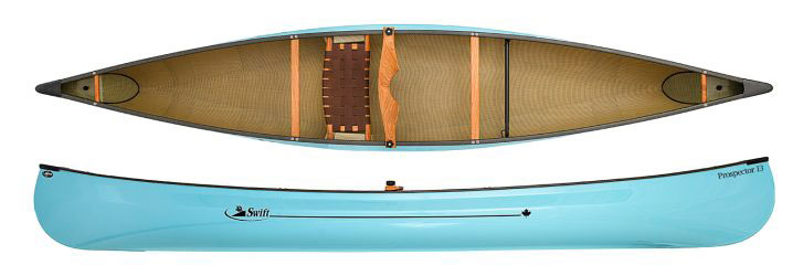 Swift Canoe Prospector 13 - A Lightweight Solo Open Canoe For Average or Lighter Paddlers, Tough Kevlar Fusion Construction - Swift Canoes UK Supplier
