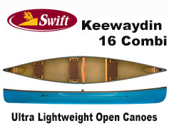 Swift Canoes Ultra Lightweight Keewaydin 16 Combi 3 Seater Family Canoe Kevlar Fusion