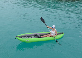 Solo Paddling In The Gumotex Twist 2/1 Inflatable Tandem Or Solo Kayak