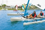 Hobie Kayaks Tandem Island Sailing Pedal Drive Kayak On The Water