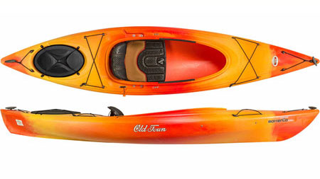 Old Town Sorrento 106 XT Sunrise Colour A Well Tracking Lightweight Stable Touring Kayak For Sale At Norfolk Canoes UK Old Town Dealer