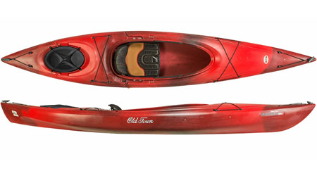 Old Town Sorrento 126 XT Black/Red Black Cherry, A Lightweight Day Touring Kayak For Use On Rivers Lakes & Broads For Sale At Norfolk Canoes UK Old Town Kayaks Dealer