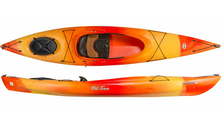 Old Town Sorrento 126 XT Sunrise Colour A Brillaint Tracking Lightweight Stable Day Touring Kayak With A Large Cockpit - For Sale At Norfolk Canoes UK Old Town Canoes Dealer