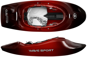 Wavesport Mobius Freestyle Kayak Cherry Bomb Black & Red Colour
