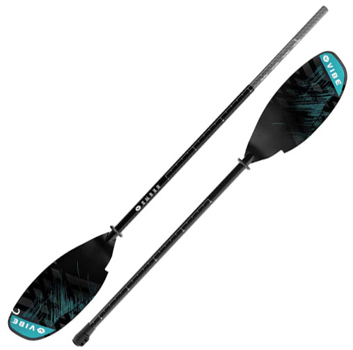 Vibe Ember Carbon Shaft 2 Part Paddle With Long Length Adjustment 240cm - 250cm - 260cm Perfect For Kayaks, Canoes & Packboats From Norfolk Canoes UK