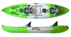 Enigma Kayaks Flow Duo Tandem 2-Person Sit On Top Kayaks Deluxe Cheap Affordable Package Deal