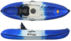 Great beginner sit on top kayak package deal with paddle and seat