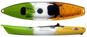 Feelfree Juntos sit on top kayak for an adult and a small child