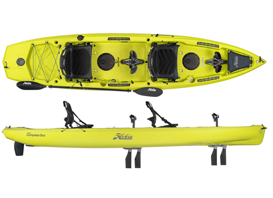 Hobie Kayaks Compass Duo Tandem Pedal Mirage Drive Sit On Top Kayak
