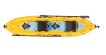Deck view of the i14t from Hobie - Tandem inflatable kayaks with 180 Mirage Drive system