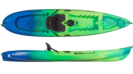 Ocean Kayak Malibu 11.5 1 Person Solo Sit On Top Kayak With Built In AirComfort™ Seat That Is Great For Touring & Stable In The Surf - For Sale At Ocean Kayak UK - Norfolk Canoes UK