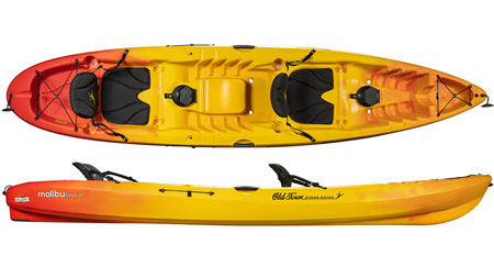 Ocean Kayak Malibu 2 XL Secrue, Stable Family Tandem or 3 Person Sit On Top Kayak From Norfolk Canoes UK