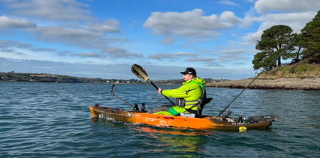 Vibe Kayaks Sea Ghost 110 Stable Fishing Kayak On The Water Wildfire