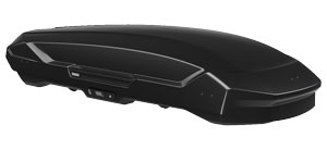 Thule Motion 3 - XL Black Glossy Extra Large Ski or Snowboard Size Roof Top Box Available With Collection From Norfolk Canoes UK