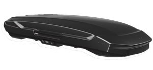 Thule Motion 3 - XXL Low Silver Black Glossy Low Profile Aerodynamic Ski & Snowboard Roof Top Box From Norfolk Canoes UK