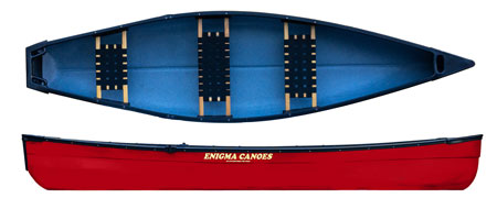 Enigma Canoes Square Stern Family Canoe That Can Be Paddled, Rowed Or Take A Motor Green