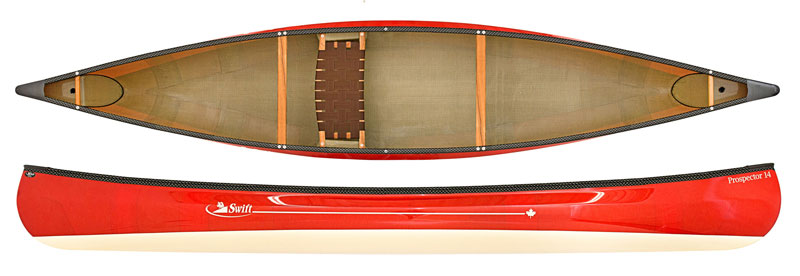 Swift Canoe Prospector 14 Solo & Pack Boat Style Lightweight Lamiante Kevlar Fusion Open Canoes UK Supplier