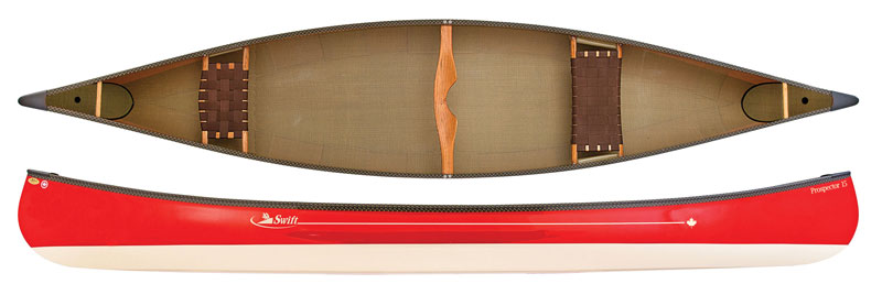 Swift Canoes Prospector 15 Kevlar Fusion With Carbon Kevlar Trim - Ruby/Champagne