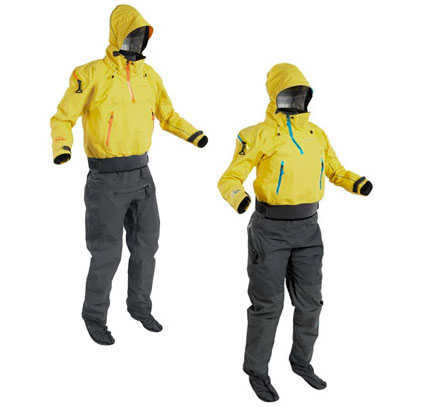 Palm Bora Womens Touring, Sea or Ocean Canoeing & Kayaking Drysuit Yellow/Jet Grey