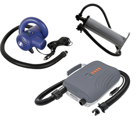 Hand, Electric 12v & Battery Powered Pumps For Inflatable Canoes, Kayaks & SUPs