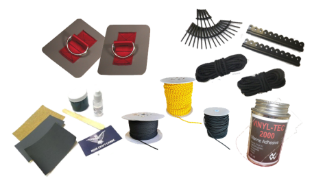 Open Canoe Outfitting & Accessories, Spares, Ropes, Cord Adhesive, D-Ring For Customising Lacing Open Boats