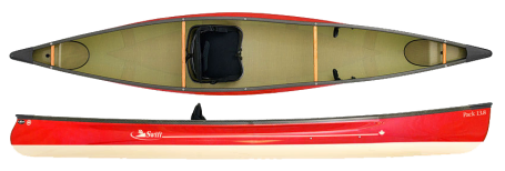 Pack Boats, Open Canoe With A Kayak Seat & Backrest From Old Twon & Swift Canoes For Sale At Norfolk Canoes UK