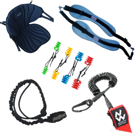 Sit On Top Kayaking Equipment With Scupper Bungs, Seats & Thigh Straps