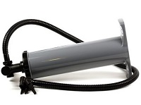 Double action hand pump to blow up your inflatable canoe