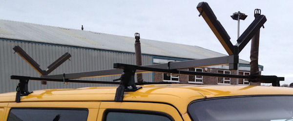 V Bars - Racing Kayak Carriers for Car Roofracks