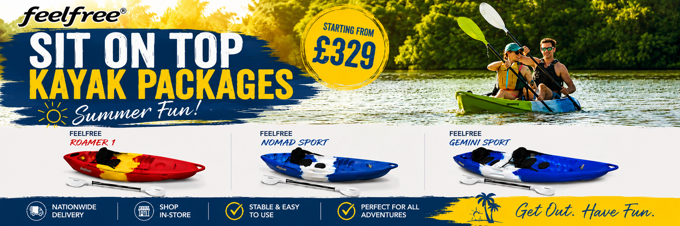 Feelfree Sit On Top Kayak Package Deals On Sale At Norfolk Canoes 