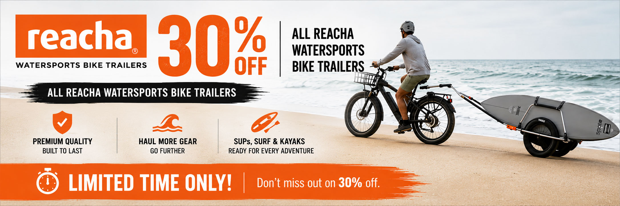 Reacha BIke Trailers For Canoes, Kayaks & SurfBoards On Sale At Norfolk Canoes 