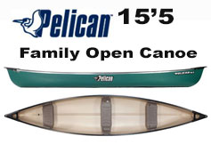 Pelican 15'5 Open Canadian Family 3 Seater Canoe Available From Norfolk Canoes