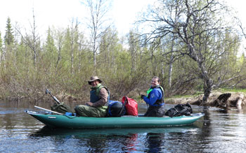 Gumotex Palava 400 Inflatable Canoe With Bench Seats On The Water