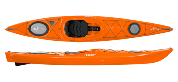 Orange Colour Dagger Stratos 12.5 Short Playful Touring Kayak