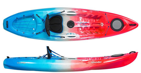 Islander Calypso Sport All Round Sit On Top Kayak Red White Blue - Topaz