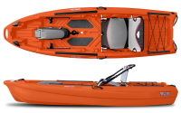 Jonny Boats Bass 100 Lightweight Fishing Boat Craft in Orange