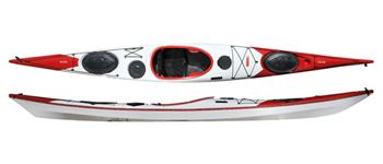 Norse Idun Lightweight Composite LV Sea Kayak In White & Red