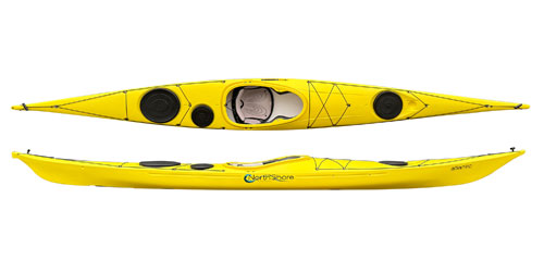 North Shore Atlantic RM - Yellow Roto Moulded Triple Layer Plastic Tough Fast Expedition Sea Kayak