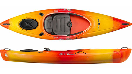 Old Town Heron 9 XT Short, Stable & Lightweight Touring Kayak For Sale At Norfolk Canoes UK  Old Town Dealer Sunrise Colour