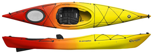 Perception Expression 11 High Performance Fast Touring Kayak Sunset