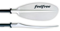 Feelfree Day Tour Alloy Shaft Kayak Paddle for use with the Design Kayaks Unplugged Sea Kayak