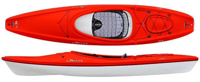 Delta Kayaks 10AR A Stable, Short and Lightweight Recreational Touring Kayak In Cherry Red For Sale UK