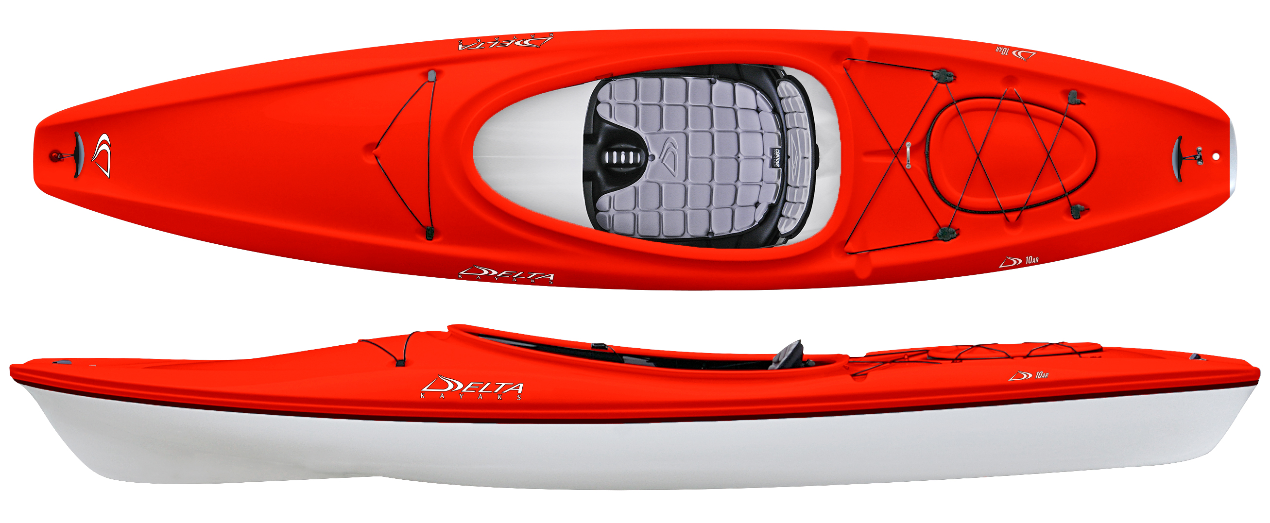 Delta Kayaks 10AR A Stable, Short and Lightweight Recreational Touring Kayak In Cherry Red For Sale UK