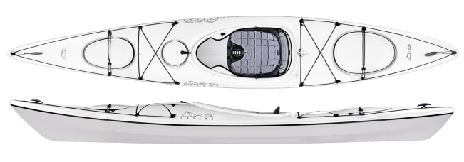 Delta Kayaks 12.10 A Stable, Light, Sit-In Touring Kayak Arctic White