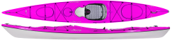 Delta Kayaks 14 Lightweight, Stable Performance Touring Kayak With Great Storage Capcity For Sale At Norfolk Canoes In Pink Magenta