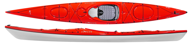 Delta Kayaks 15.5 GT Day Touring Lightweight Kayak Ideal For Larger Paddlers In Cherry Red For Sale UK