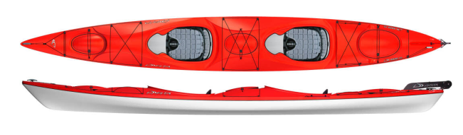Delta Kayaks 17.5T With Rudder The Ultimate Lightweight Tandem Expedition Sea or Touring Double Kayak For Sale At Norfolk Canoes UK